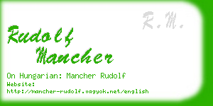 rudolf mancher business card